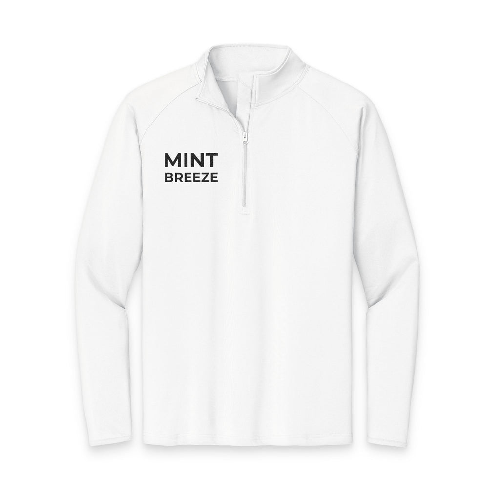 MINT BREEZE Men's Sport-Wick® Stretch Quarter-Zip Pullover (Embroidery)
